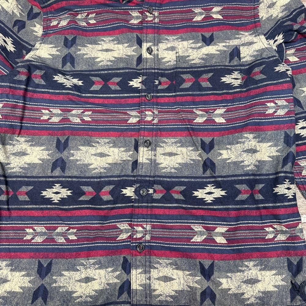 American Eagle Aztec Southwestern Button Down Shirt Mens Large Classic GUC - Picture 5 of 10